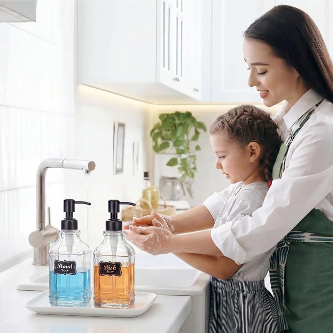 JASAI 2Pack Hand & Dish Glass Soap Dispenser - Image 2