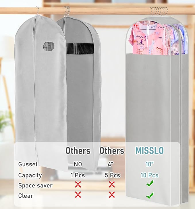 MISSLO 10" Gusseted Garment Bags - Image 3