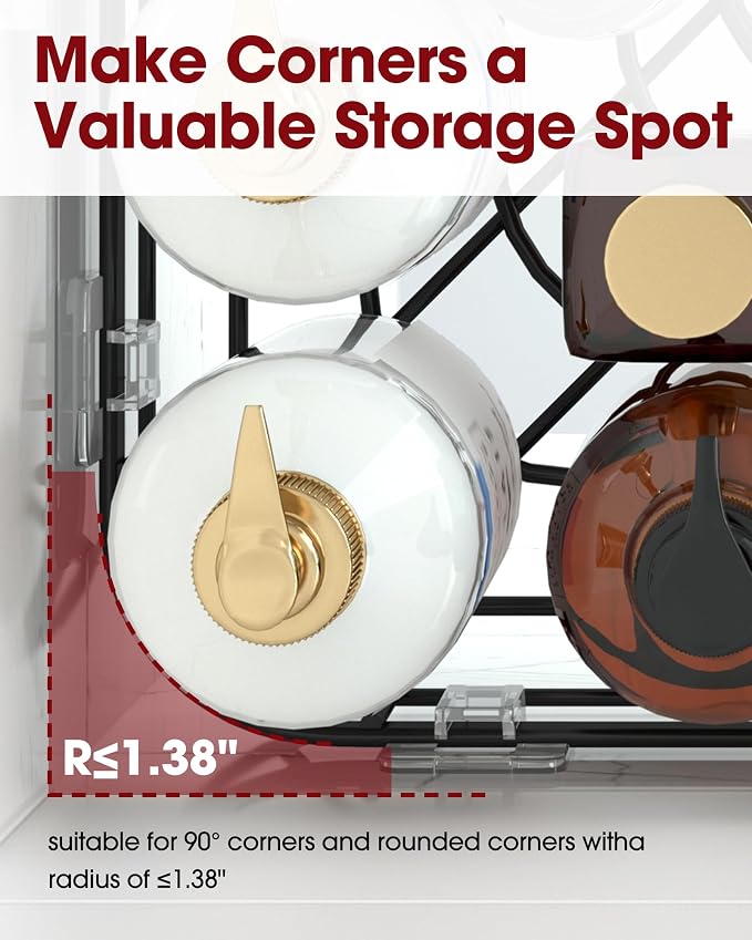 Sakugi Black Corner Shower Caddy Adhesive No Drilling Bathroom Shelves - Image 8