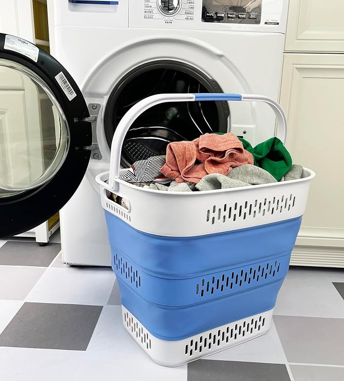 SAMMART 40L Collapsible Plastic Laundry Basket - Image 4