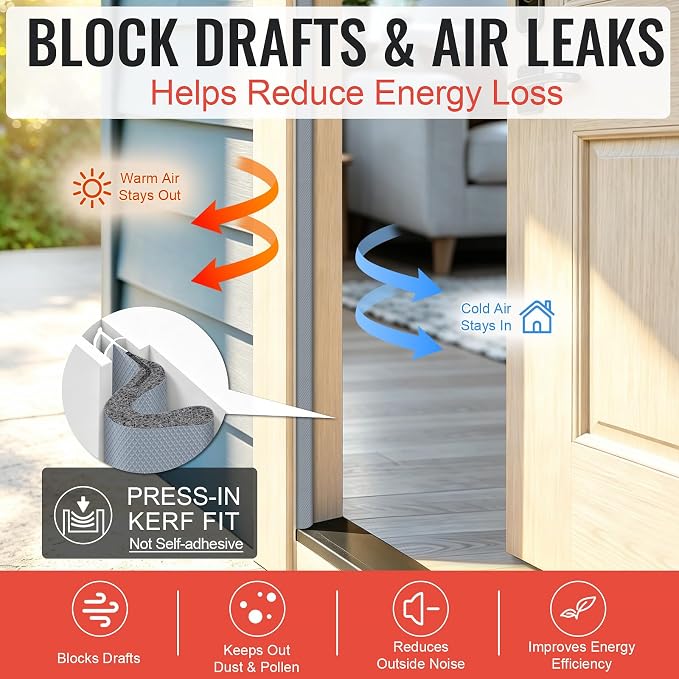 Litaibai 40 ft Kerf Weather Stripping Door Seal - Image 3