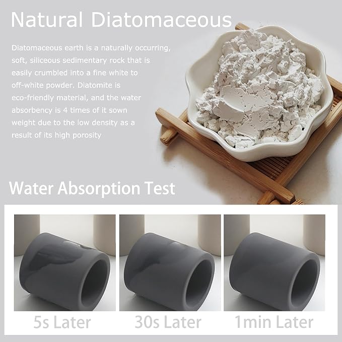 Diatomite Toothbrush Holder, Quick Dry Bathroom Stand | Water Absorbing - Image 2