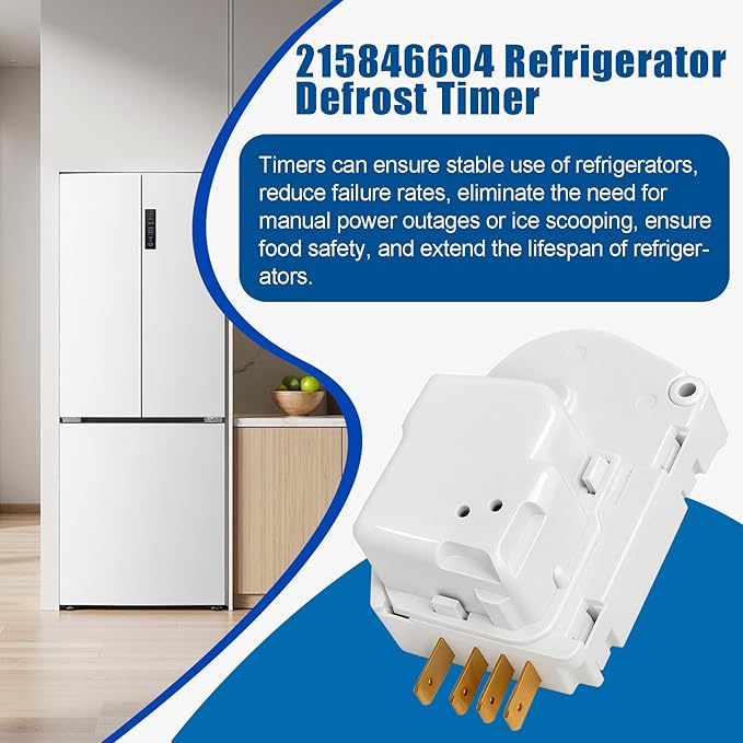 AP2592907 Refrigerators Defrost Timer for Frigidaire,120V 6 Hour 21 Minutes 215846604 Timer Fits Fridge and Freezers by Ketofa