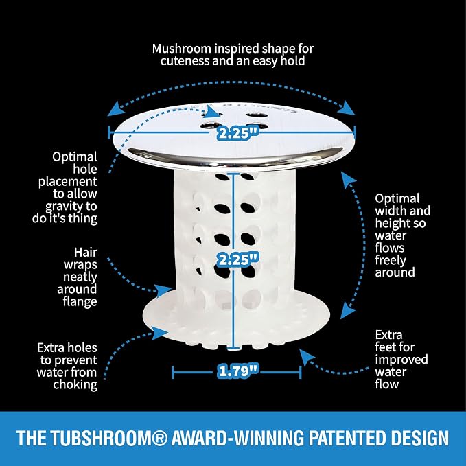 TubShroom Bathtub Drain Protector and Hair Catcher - Image 4