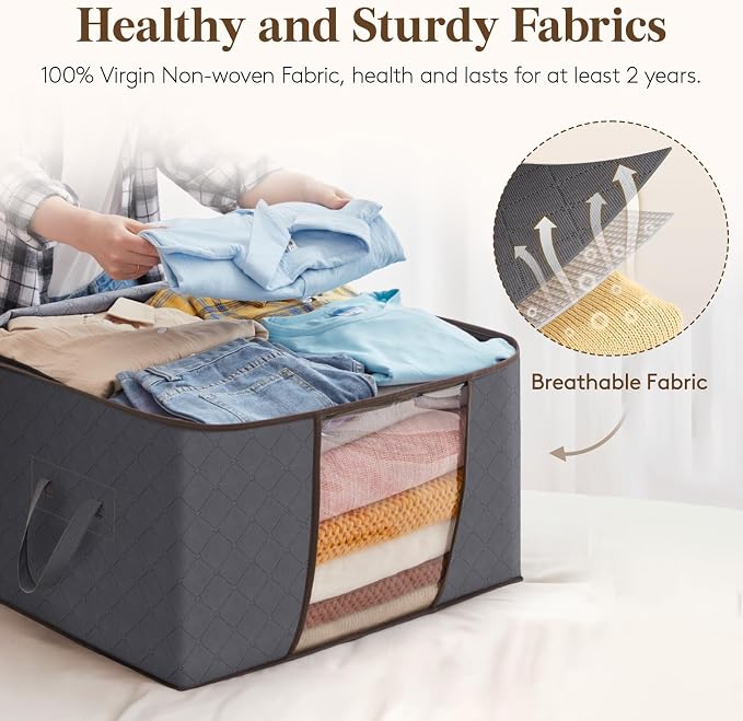 Lifewit 4 Pack 90L Clothes Storage Bins - Image 4