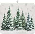 Christmas Dish Drying Mat 16x18 Inch Xmas Forest Tree Absorbent Dish Drainer by Kawani