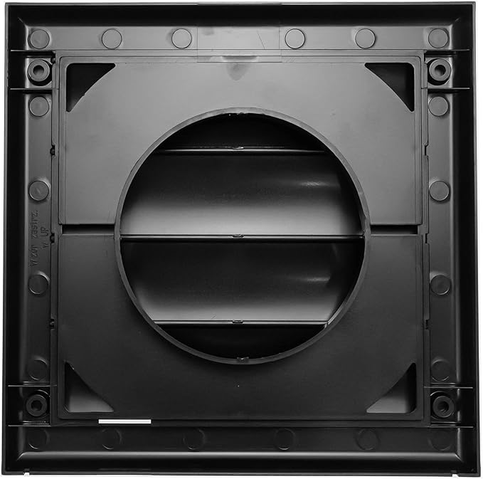 Repa Market 4 Inch Vent Cover - Black Plastic Shutter Wall Vent Cover - Louvered Vent Cover for Outdoor - Hood Vent, Exhaust Vent for Bathroom, Kitchen, House HVAC Air Duct Vent Cover Outside