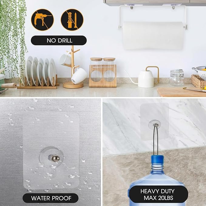 PHUNAYA Under Cabinet Paper Towel Holder Wall Mount - Image 3