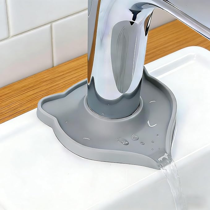 Compact Silicone Kitchen Sink Faucet Splash Proof Mat, Tap Water Diversion by WSIWZAI