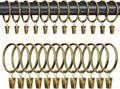 24 Pack Bronze Metal Curtain Rings by GASRONS