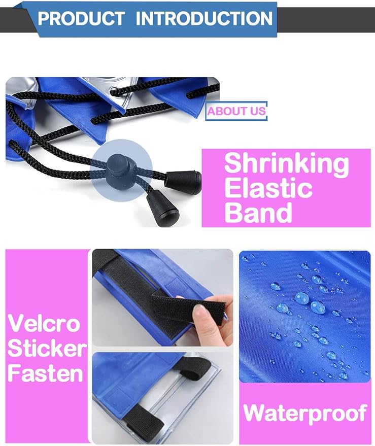 Reusable Ice Bag Ice Pack for Kitchen Stand Mixer (4 to 7 Qt), Blue, Fabric and PVC, Adjustable Size, Keeps Food Cool and Fresh
