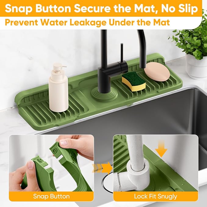 17.7'' Faucet Mat for Kitchen Sink Splash Guard Folding Kitchen Sink Faucet Mat - Image 4