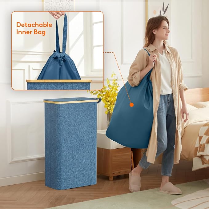 Lifewit 75L Slim Laundry Hamper - Image 4