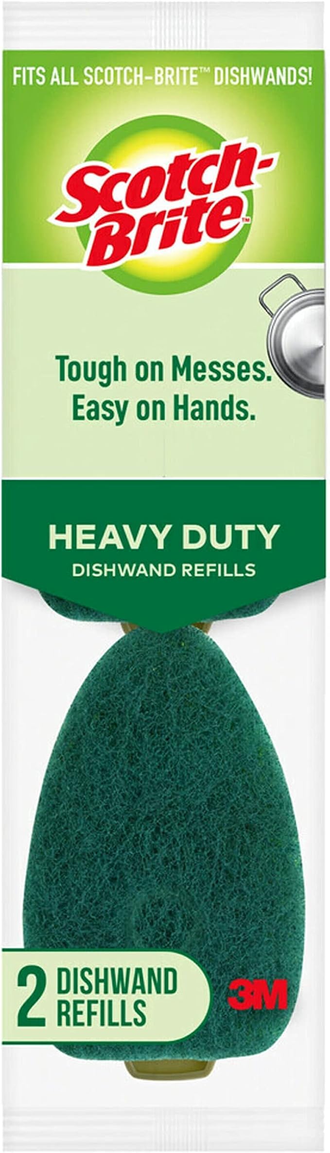 Scotch-Brite Heavy Duty Dishwand Refill, 2 Pack | 2 Dish W& Sponge Refills by Unknown