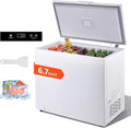 VEVOR Chest Freezer, 6.7 Cu.ft Compact Deep Freezer, Free Standing Top Open Door Chest Freezers with 2 Removable Baskets & Adjustable Thermostat - Energy Saving, Low Noise & Garage Ready, White