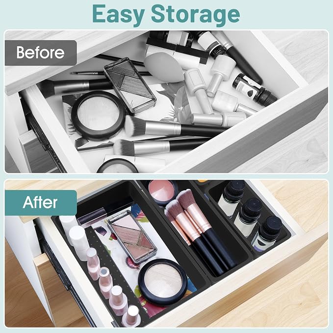 25 PCS Plastic Drawer Organizer Set, Makeup Organizers and Storage Bins | 4 - Image 4