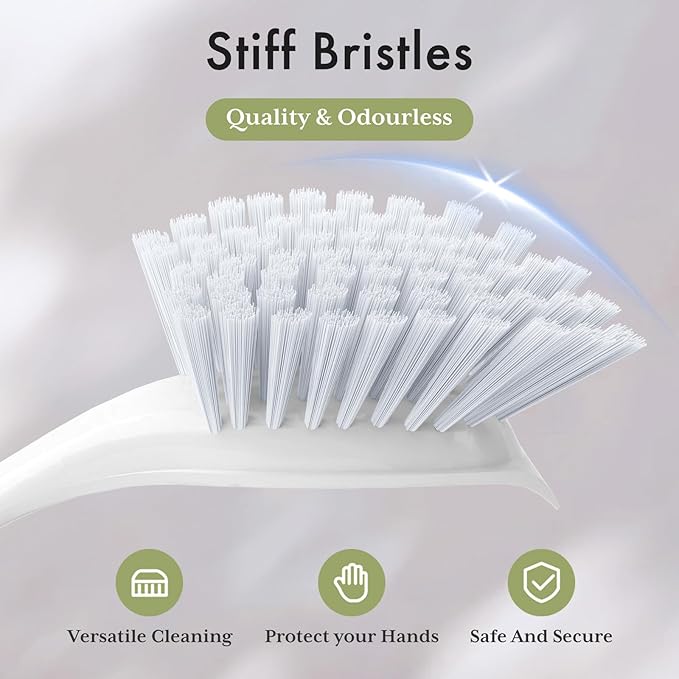 Dish Brush with Handle, 2 Pack Kitchen Scrub Brushes - Image 2