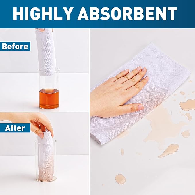 TEAWOO Microfiber Cleaning Cloths-15 Pack, Microfiber Towels | Cleaning Rags - Image 2