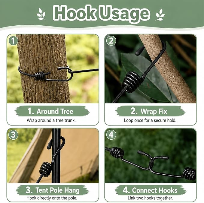 Esoes Retractable Portable Travel Clothesline Camping Clothing Line - Image 5