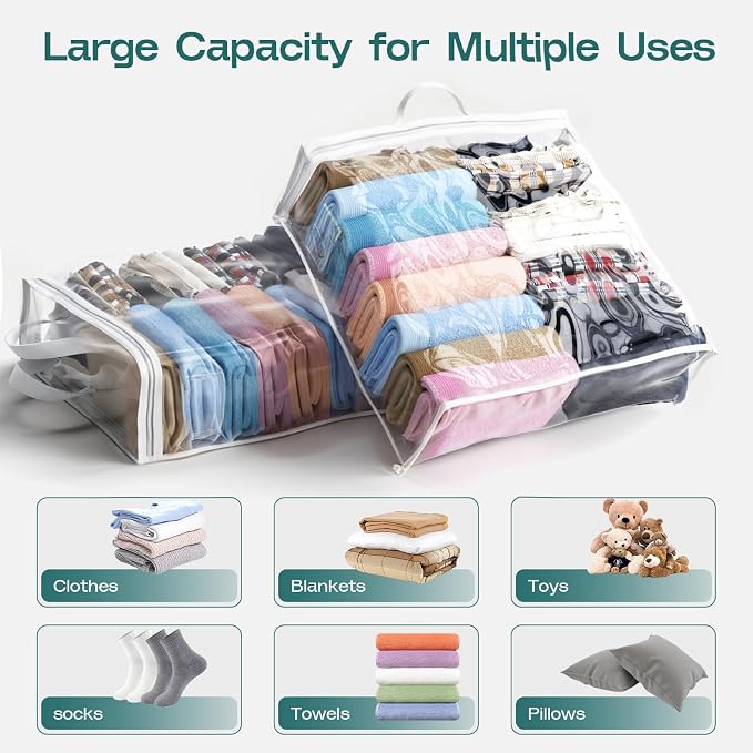 5PACK Plastic Clothes Storage Bag - Image 3