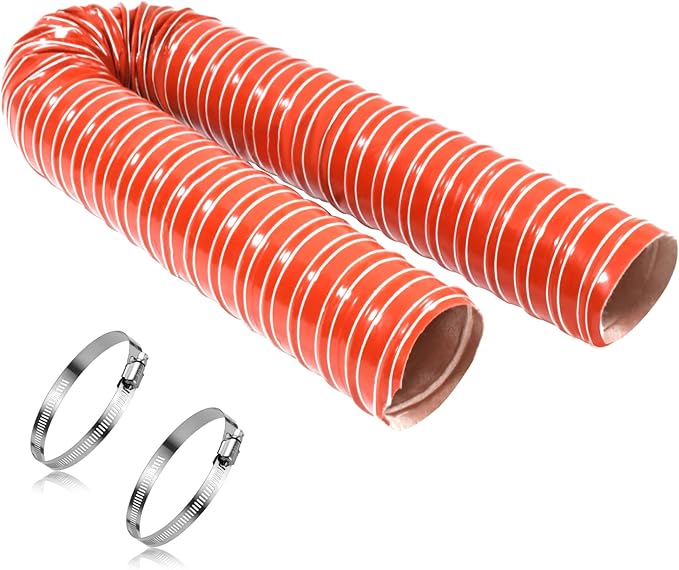 NOWBALL 4in Automotive Air Duct Hose, Length 2 Meter-6.6ft, 4" Silicone Flexible Cooling Ducting, 101mm High Heat Brake Exhaust Hose for Car, Garage, Dryer Air System