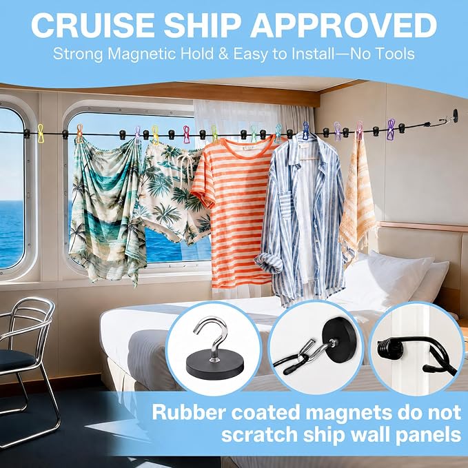 Travel Clothesline for Cruise Ship - Image 4
