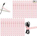 Donruby 24Pcs Silicone Cable Ties, Reusable Cord Organizer Straps, 5.12" by Donruby