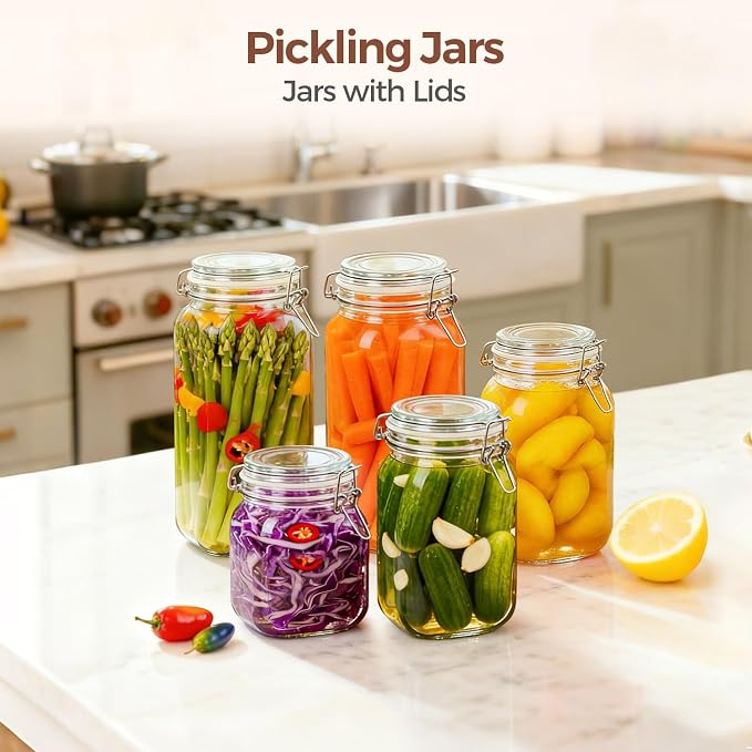 ComSaf Large Square Glass Jars - Image 7