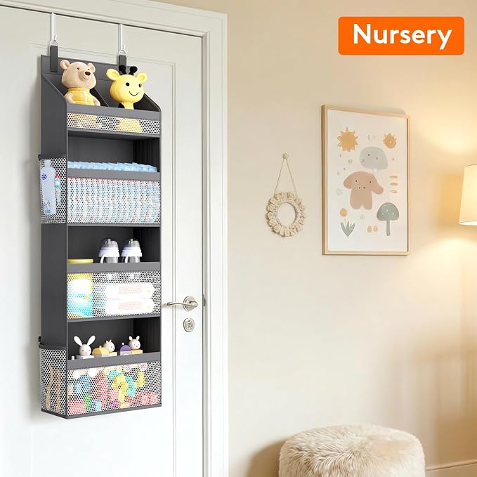 Lifewit 4 Tier Over the Door Organizer, Diaper Hanging Storage - Image 9