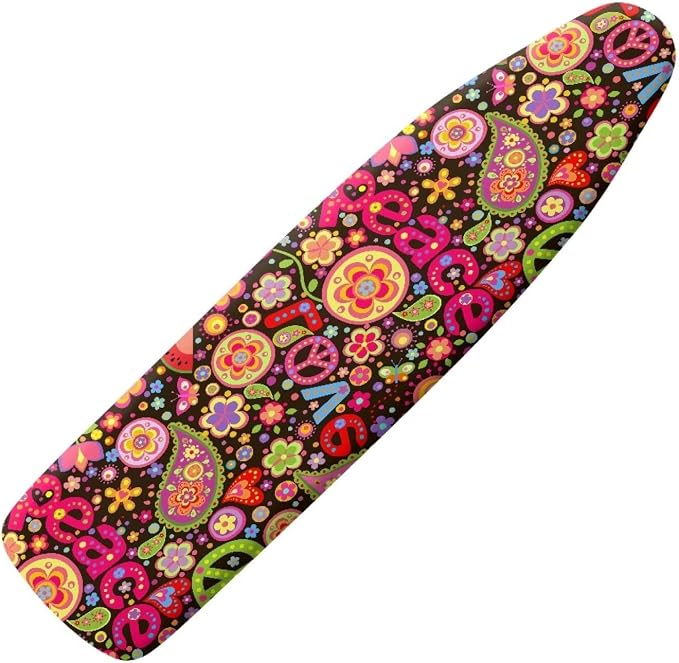 70s Paisley Peace Symbol Ironing Board Cover Soft Ironing Board Cover, Non by PJHEQOXE