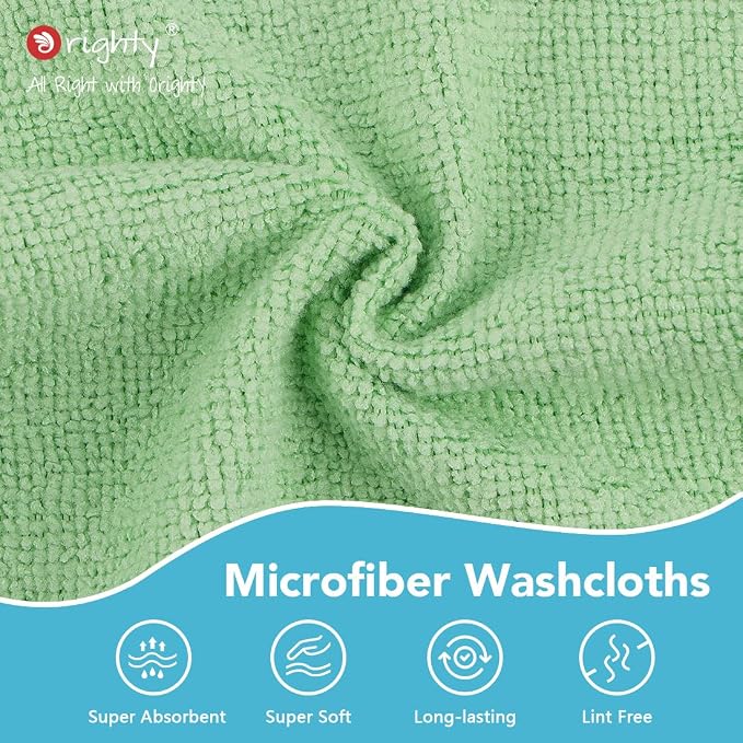 Orighty Wash Cloths, Face Towels 12x12 Inch 10 Pack - Image 4