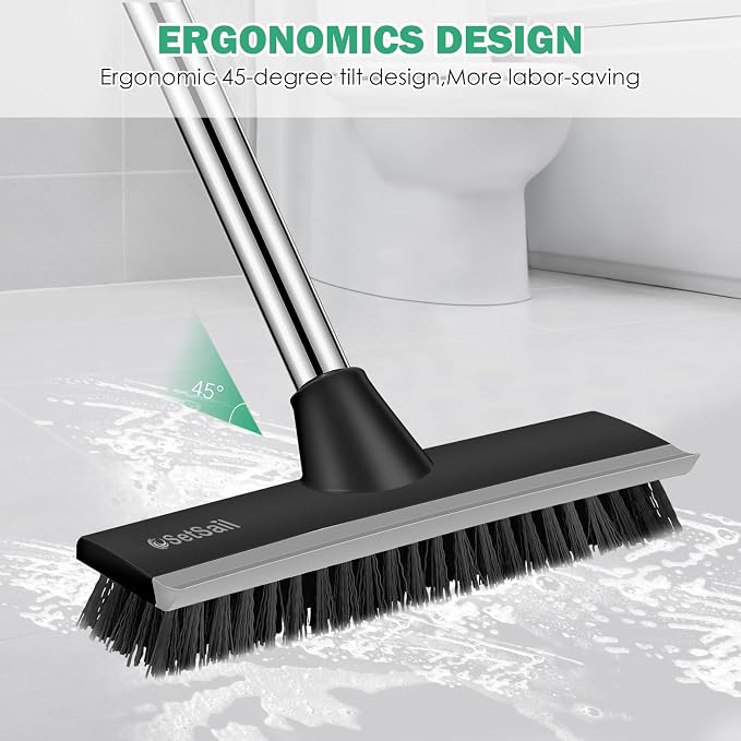 SetSail Floor Scrub Brush, 51-Inch Adjustable Long Handle Brush - Image 5