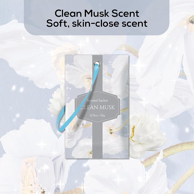 SCENTORINI Scented Sachets for Drawer and Closet, Pure Musk Scent 14 Pack - Image 9