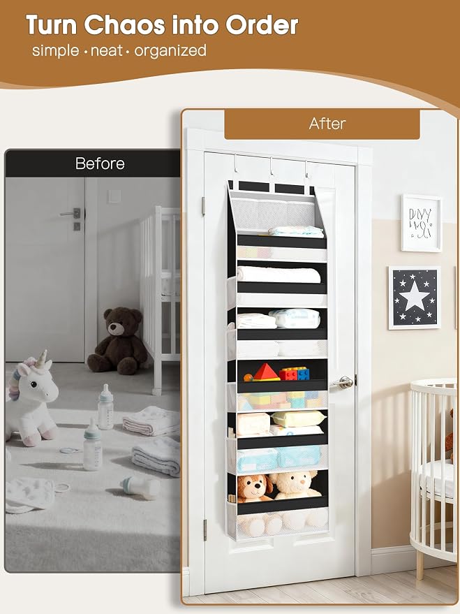2 Pack Over the Door Organizer, Heavy-Duty 6-Shelf Hanging Storage - Image 7
