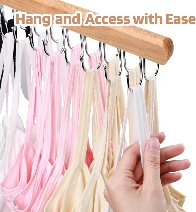 NECAMOCU 2 Pack Bra Hanger for Closet Organizer, Premium Tank Top Hangers | - Image 5
