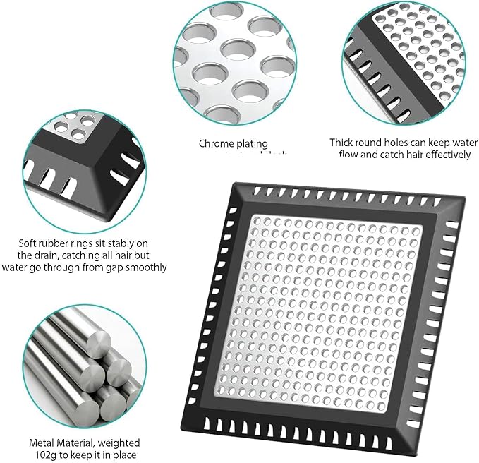 Aojuxix Shower Drain Hair Catcher/Drain Protector/Shower Drain Cover | - Image 3