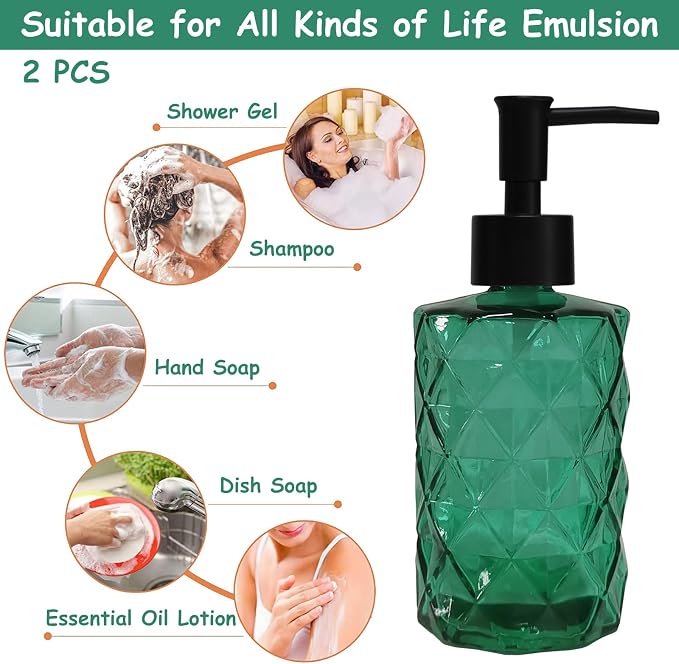 YYTSGG Green Bathroom Soap Dispenser Set - Image 4