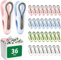 36 Pack Multicolor Plastic Clothespins by intermain