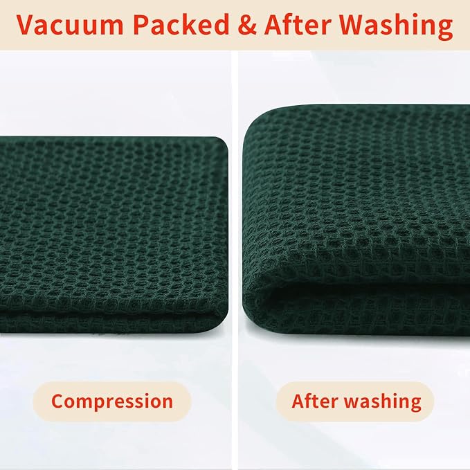 Homaxy 100% Cotton Waffle Weave Kitchen Dish Cloths 12-Pack, Ultra Soft - Image 8