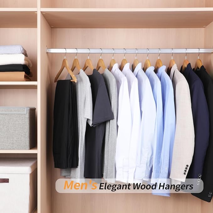 Amazon Basics Wood Suit Clothes Hangers - Image 6
