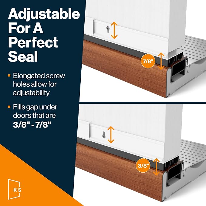 Adjustable Double Bubble Door Sweep & Draft Stopper | Under Door Seal - Image 3