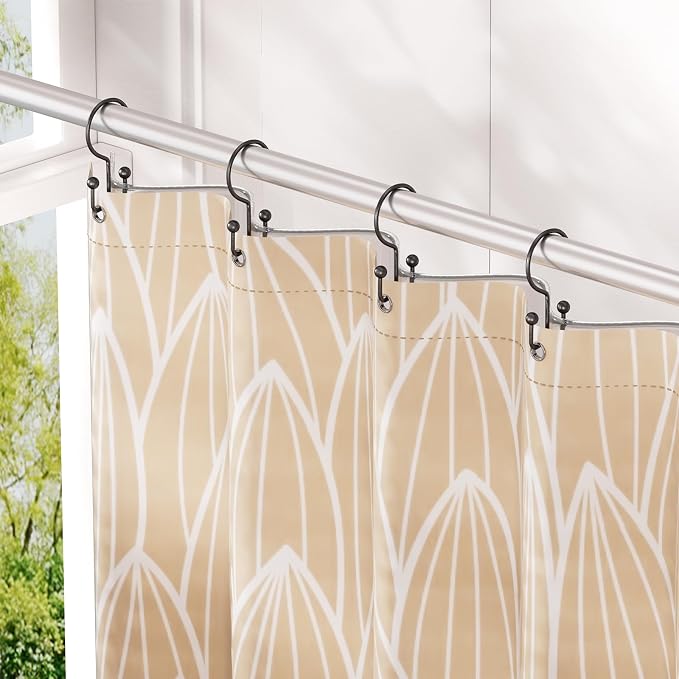 Shower Curtain Hooks Black Double Shower Curtain Hooks, Shower Curtain Rings - Image 9