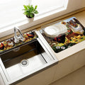 3 Pcs 2 Size Kitchen Sink Splash Guard Faucet Mat Farm Chicken Pattern Faucet by CONCHLERY%E6%97%97%E8%88%B0%E5%BA%97