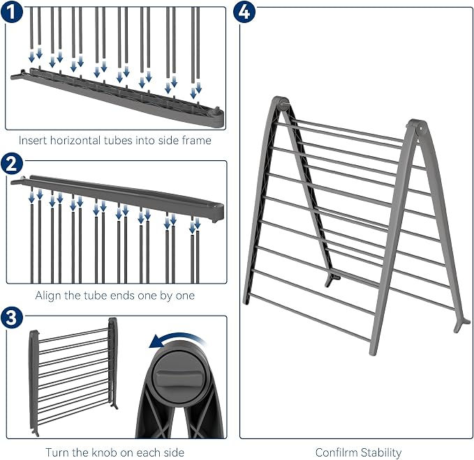 Whitmor Spacemaker Folding Drying Rack, Indoor Clothes Organizer - Image 7