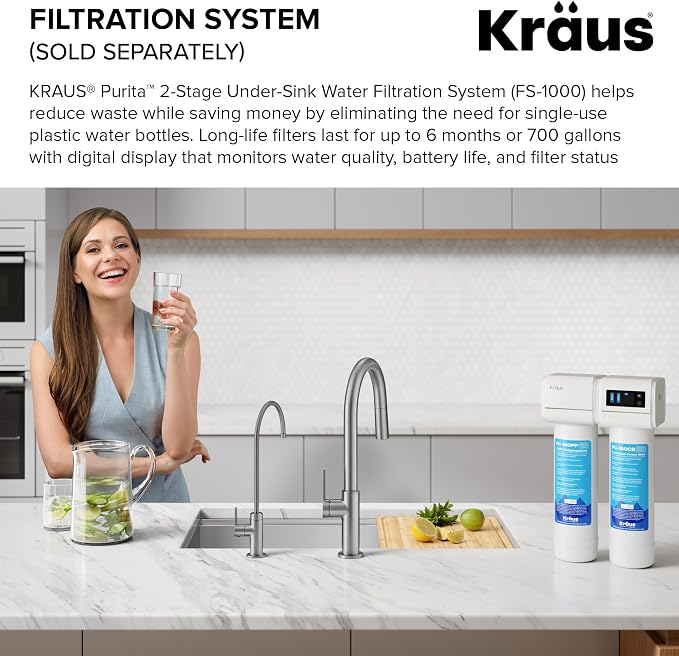 KRAUS Oletto Single Handle Drinking Water Filter Faucet - Image 8
