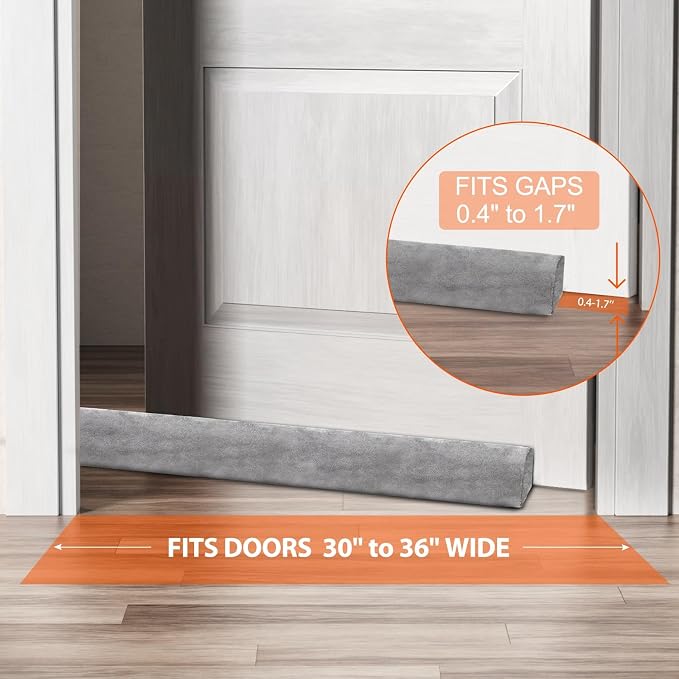 GDHOMM Under Door Draft Stopper, Door Gap Filler - Image 3