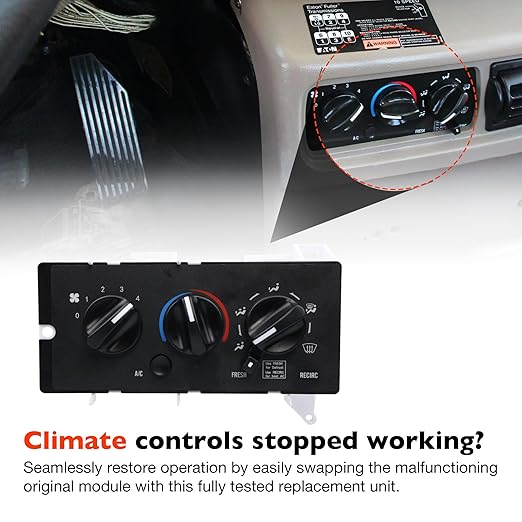 7787-880011 Front Climate Control Module A/C Heater Air Conditioning Panel, Compatible with 2001-2005 Mack Ch613 cv713 -Replace OE#: 11-1225, 1000149542, 3899002, 850-7450
