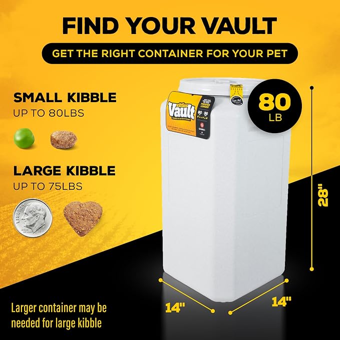 Vittles Vault Traditional Dog and Cat Food Container + Scoop, 80lbs | BPA Free - Image 6