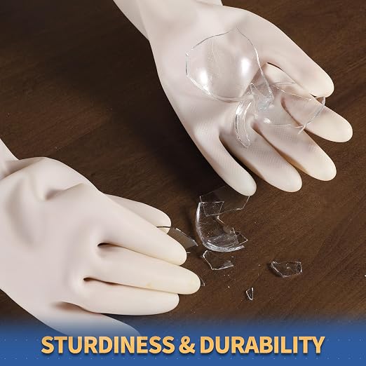 BOOMJOY Nitrile Cleaning Gloves, Long Cuff Dishwashing Gloves Heavy Duty - Image 6