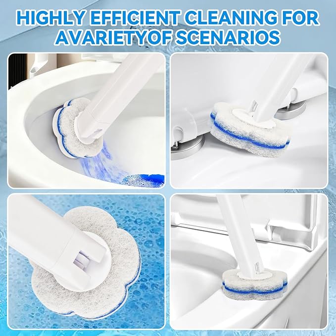 Disposable Toilet Brush System & 48 Scrubbing Refills - Image 3